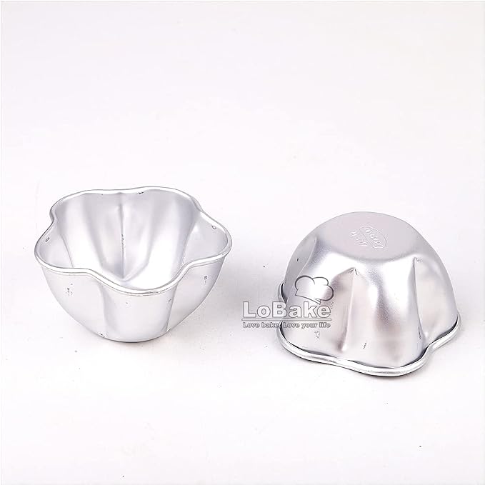 10pcs per lot Various Design Fluted Edge Wavy Flower Cup Boat Round Shape Aluminium Tart Mould Jelly Pudding Cup Cupcake Mold Baking (C17)