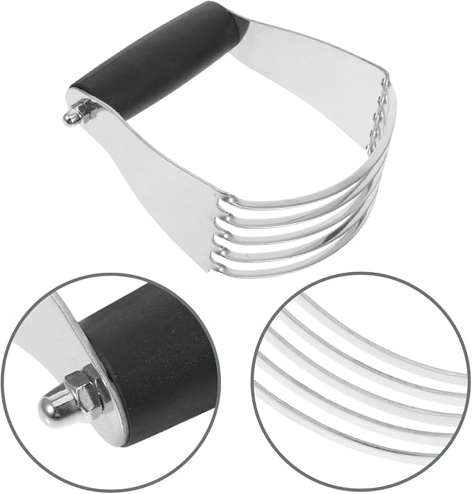 COHEALI Heavy Duty Stainless Steel Dough Blender Pastry Cutter Butter Mixer for Baking Effortless Flour Mixing and Scraping Tool Kitchen Essential for Home and Professional Bakers