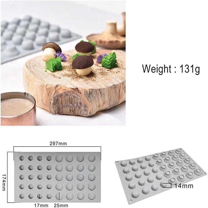 mostsom Silicone Mini Mushroom Candy Molds, Non Stick Chocolate Gummy Mold (Mushroom F)