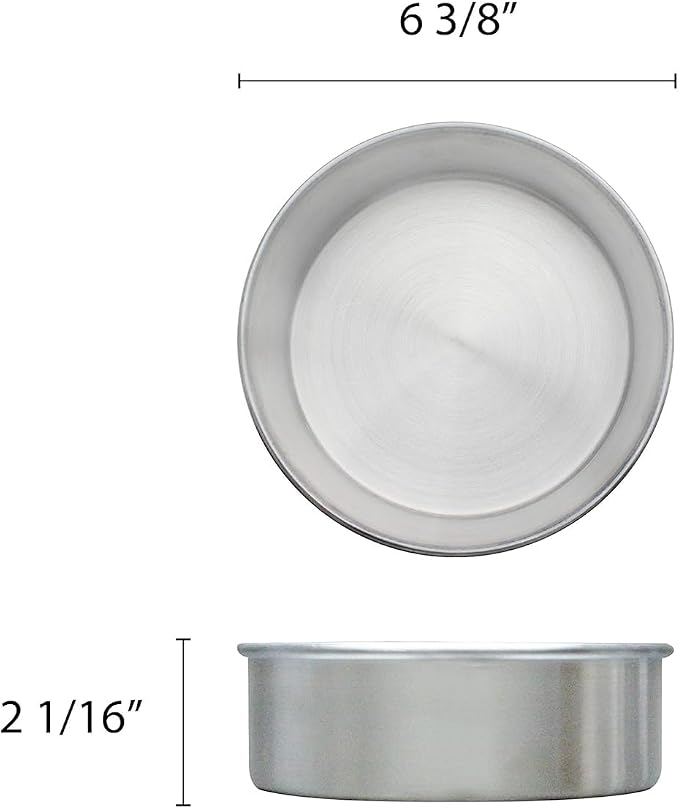 TrueCraftware- 6" X 2" Aluminum Round Layer Cake Baking Pan 1.0MM- Bakeware for Cake Pizza Layer Cake Pans Easy Releasing Cake Baking Round Pans Tin Cheesecake Mold for Home Kitchen Restaurants