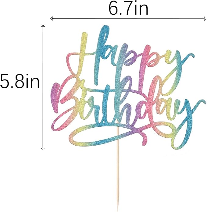 Kaoenla colour Happy Birthday Cake Decoration-boys and girls, men and women Birthday/Anniversary cakes Selected decorative (colour)