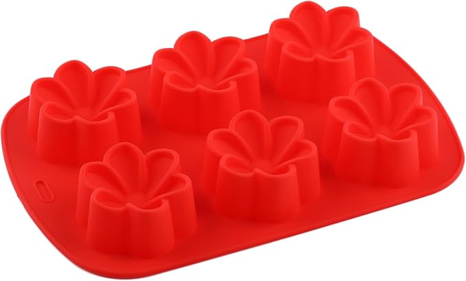 6 Cavity Flower Silicone Chocolate Molds For Candy Chocolate Cake Decoration