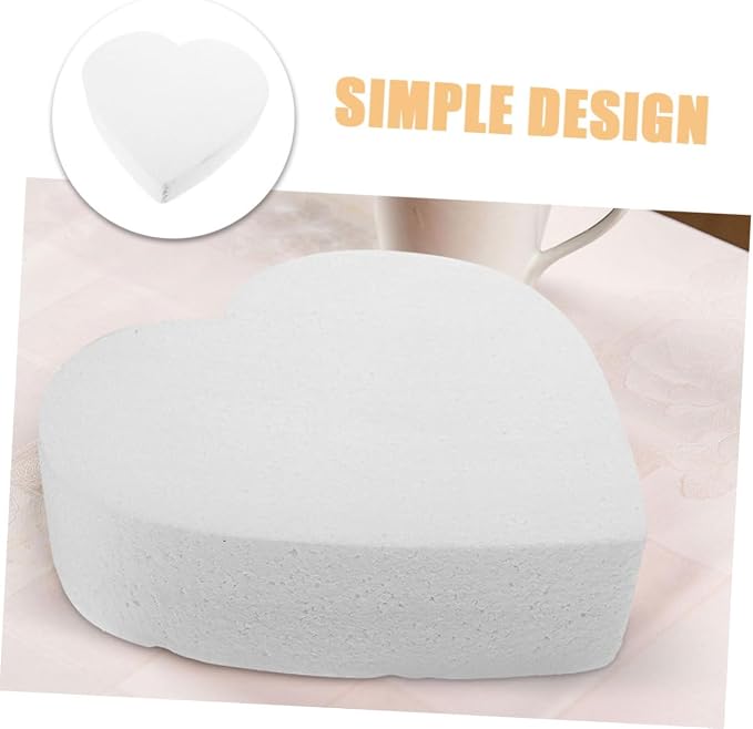 STOBAZA Cake Heart Shaped Model for Wedding Display and Decorating Lightweight Fake Cake for Crafting and Photography for Celebrations and Events