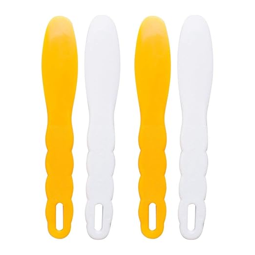 BONEW 6pcs Assorted Dental Lab Plastic Mixing Spatula for Impression Material Alginate