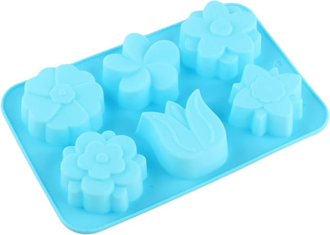6Pcs Flowers Shaped Silicone Chocolate Molds Tulip Daisy Mold For Chocolate Candy Set Of 2