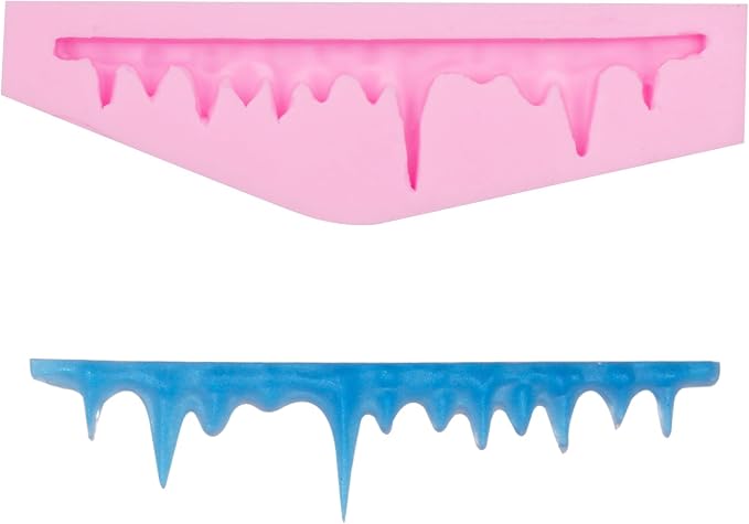 Cake Mold Baking Accessories 3D Icicles Silicone Fondant Mold for Chocolate Cake Decoration Candy Cupcake Topper Cake Polymer Clay Crafts Epoxy Resin Native American