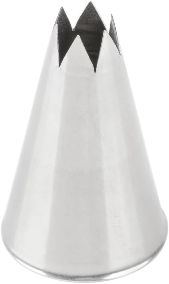 Ateco # 824 - Open Star Pastry Tip .38'' Opening Diameter- Stainless Steel