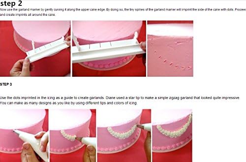 Fondant Cake Arc Ruler Decorating Cake Arch Guide Tool | Baking Measure Tool, Swag Marker Dividing Set, Garland Sugarcraft, Decorative Marking Divider Aid,Pastry Decorating Supplies