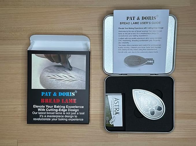 pat & doris sourdough bread lame dough scoring lame scoring knife – CNC Aluminum Alloy Handle with Stainless Etched Side Plates, Adjustable Knife Lenght Magnetic Blade Storage