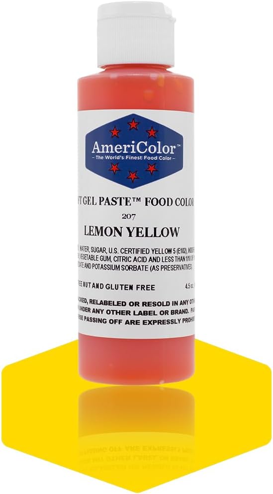 Americolor Soft Gel Paste Food Color, 4.5-Ounce, Lemon Yellow