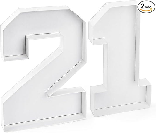 21 Set Cardboard Number for Charcuterie 10.2'' Fillable Tray Charcuterie Paper Box for 21th Birthday Anniversary Party Decorations Chocolate Candy Cupcake Container