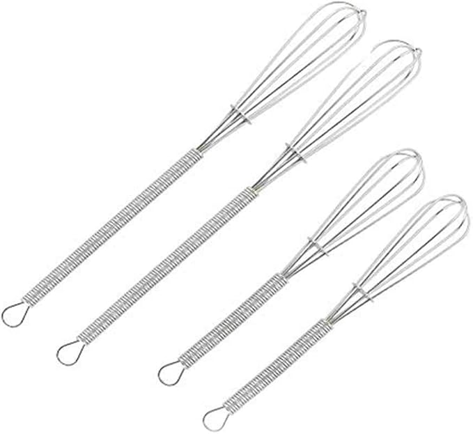 Honbay Mini Wire Kitchen Whisks-Each of 2PCS 5 Inches and 7 Inches