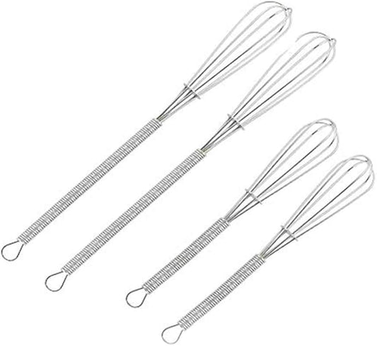 Honbay Mini Wire Kitchen Whisks-Each of 2PCS 5 Inches and 7 Inches