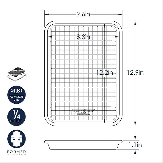Nordic Ware Naturals® Quarter Sheet with Oven-Safe Nonstick Grid