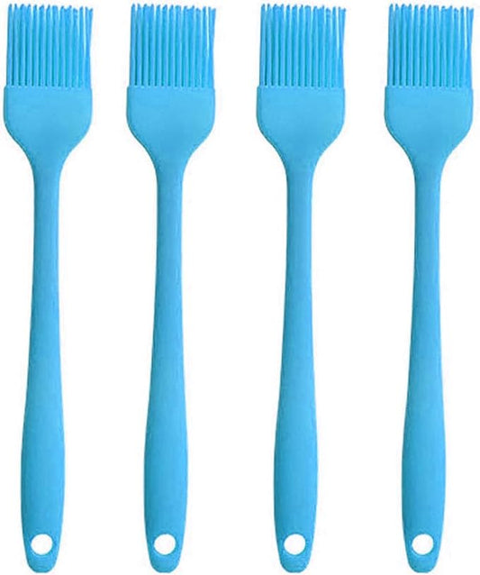 Silicone Oil brush, for BBQ Kitchen Cooking Baking and Grilling (4 PCS,blue)