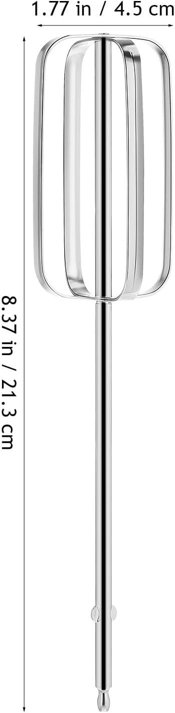 Toyvian Hand Mixer Beaters Replacement, 2pcs Stainless Steel Universal Egg Beater Attachments for Electric Hand Mixers Professional Whisk Parts for Kitchen Baking and Mixing