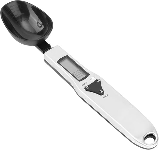 Digital Measuring Spoon Scale, 0.1-500g Electronic Kitchen Food Weighing Spoon Scale Detachable High Precision Gram Measuring Spoons with LCD Display Weighable Units g/oz/gn/ct