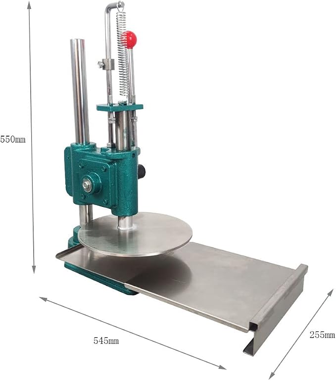 INTBUYING Manual Pizza Dough Sheeter Machine 9.5" Stainless Steel, Household Pastry Press Machine for Homemade Pizza Pasta Baking