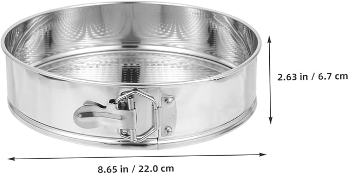VALICLUD Stainless Steel Springform Cake Pan 9-inch Leakproof Baking Tray with Locking Latch Removable Bottom for Cheesecake and Home Kitchen Bakeware