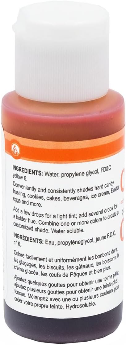 LorAnn Orange Liquid Food Color, 1 ounce squeeze bottle
