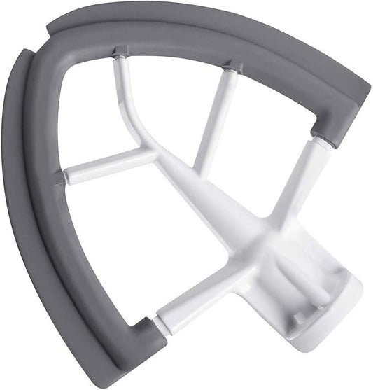 Flex Edge Beater for KitchenAid Tilt-Head Stand Mixer | 4.5-5 Quart Flat Beater Paddle with Flexible Silicone Edges Bowl Scraper, White