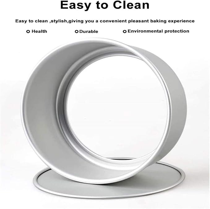EXGOX 2 Pack 4-Inch Non-Stick Deep Aluminum Round Cake Pan with Removable Bottom for Wedding/Birthday/Christmas Cake Baking Round Cake Tin Set with Loose Base (4 inch)