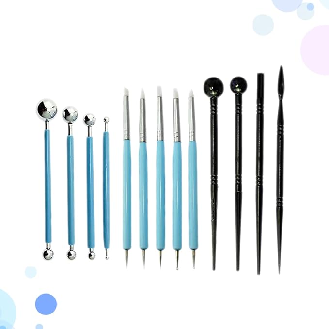 SHOWERORO 13pcs Fondant Sculpting Pen Set Cake Decorating Supplies Tools for Engraving Modeling and Trimming