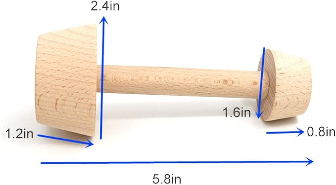 Egg Tarts Tamper, Wooden Double Side DIY Cake Shaping Kitchen Tool for Muffin Pecan Pies Cheesecakes Dessert