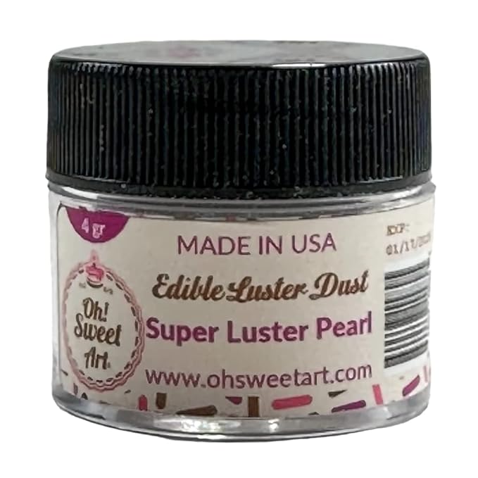 EDIBLE SUPER LUSTER PEARL Dust 4 grams Container each container By Oh! Sweet Art