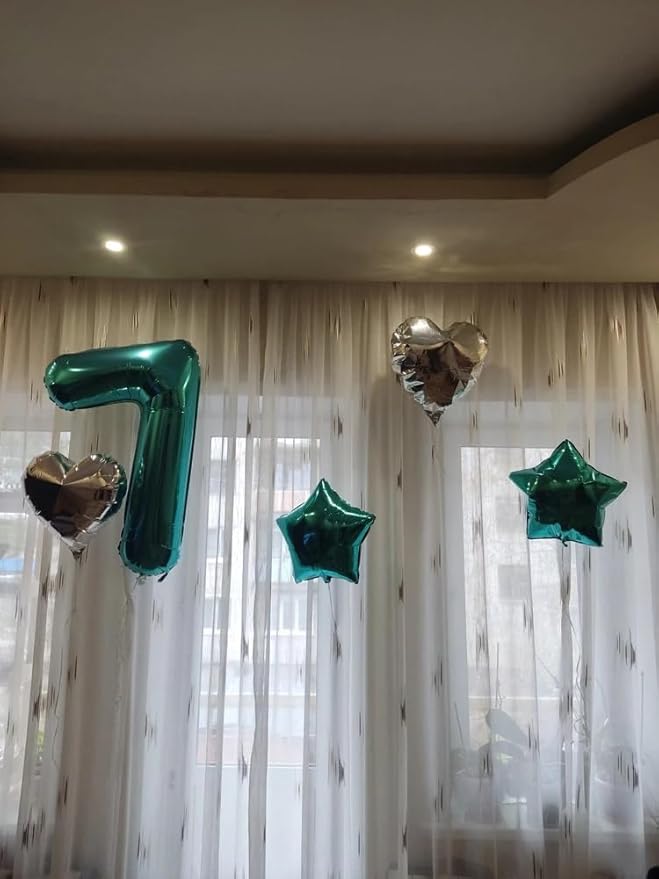 Teal Blue Number Balloon 40 Inch, 0 Number Balloons, 10 20 30 40 50 Numbers Balloon Birthday Decorations, Teal Party Supplies for Women