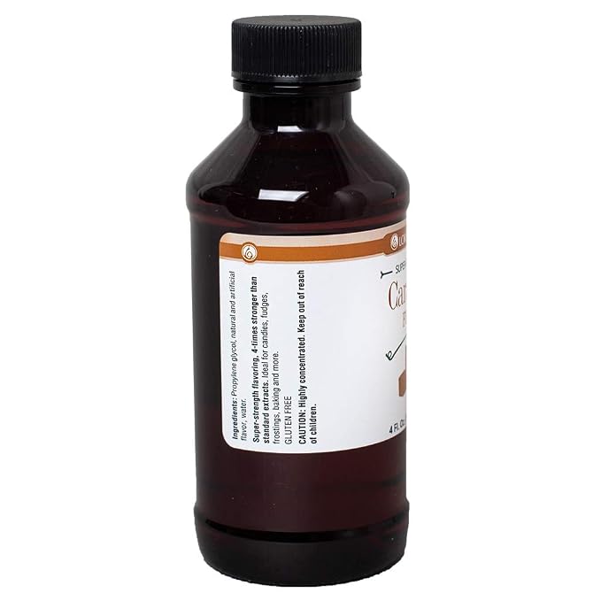 LorAnn Oils Super Strength Flavoring - Used For Candy Making, Flavoring Extracts, Baking, Hard Candy, and Flavor Oils - Bold, Natural Flavors 4X Stronger Than Extracts - Caramel, 4 fl oz