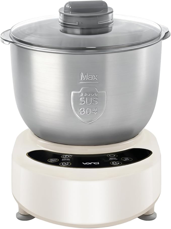 VONCI Electric Dough Maker with Ferment Function,7.3QT (7L) Stainless Steel Dough Mixer Dough Mixer Machine with Fermentation & Timer for Bread, Pizza, Dumplings, Noodles.