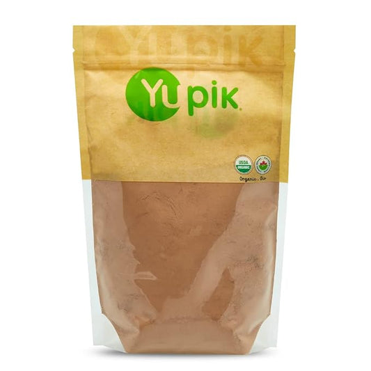 Yupik Organic Unsweetened Cocoa Powder, 2.2 lb (35.2 oz), Gluten-Free, GMO-Free, Vegan, Kosher, No Sugar Added, No Additives, Natural Powder, Excellent Source of Fiber & Iron,For Baking & Topping