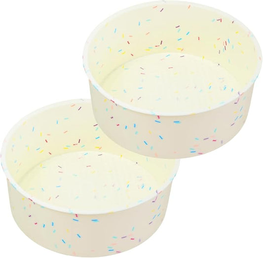 6 Inch Silicone Round Cake Pan, 2 Pcs Silicone Cake Pans, Nonstick Baking Mold BPA Free Dishwasher Safe, Great for Layer Cake, Cheese Cake, Chocolate Cake