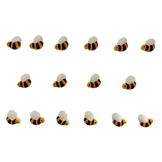 Bees Cakes Decorations Edible Bee Shaped Hard Sugar Icing Decorations Cupcake Toppers for Baking Cookie Ice Cream Candy Decoration