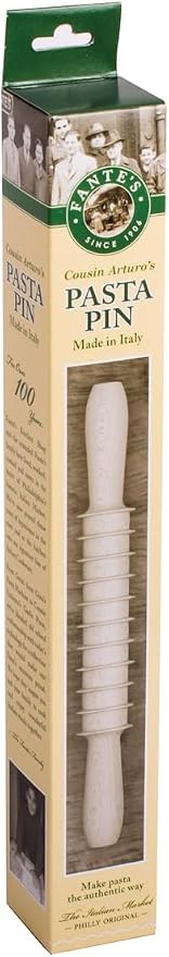 Fantes 14810 Pasta Pin, Beechwood, Made In Italy, 12", The Italian Market Original Since 1906