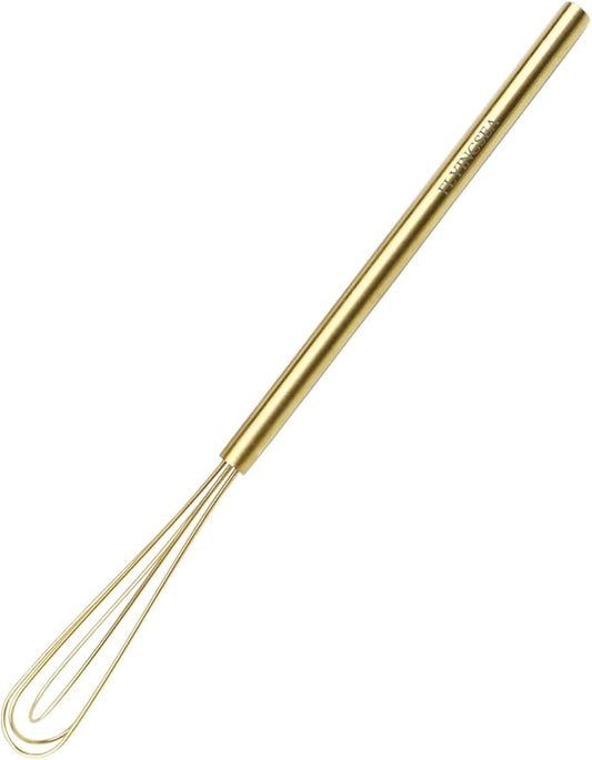 FLYINGSEA whisk,Mini whisks,small wisk,whisks for cooking,Whisk stainless steel,Cooking and Kitchen Gadget.Golden.1 Pcs