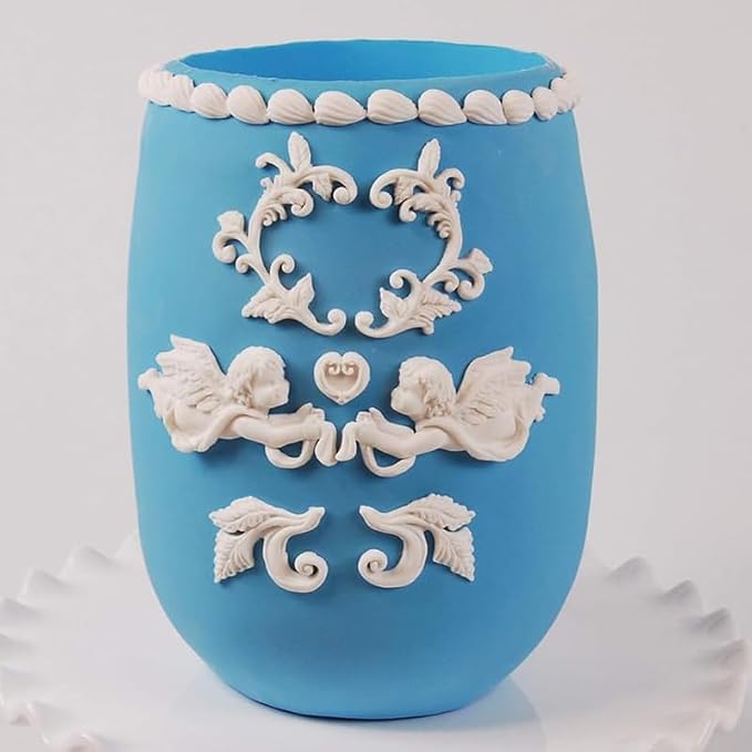 Baroque Fondant Mold European Relief Scroll Silicone Molds Vine Grass Cake Border Decoration Mold For Cake Decoration Cupcake Topper Chocolate Candy Polymer Clay Gum Paste