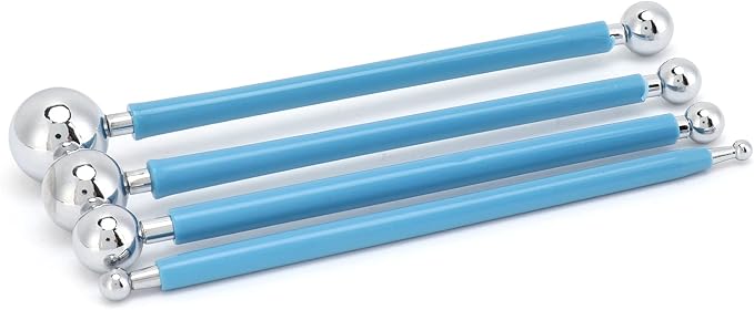 Set of 4 Cake Decorating Metal Tools fit for Fondant Modeling and Baking Projects Stainless Steel Sculpting Kit