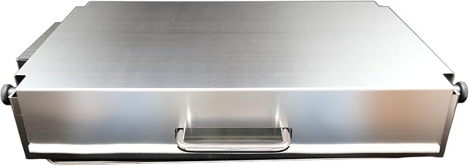 40.9" x 15.5" folding dough sheeter with included sheeter board. Portable manual dough roller machine constructed of stainless steel. Adjustable thickness control.