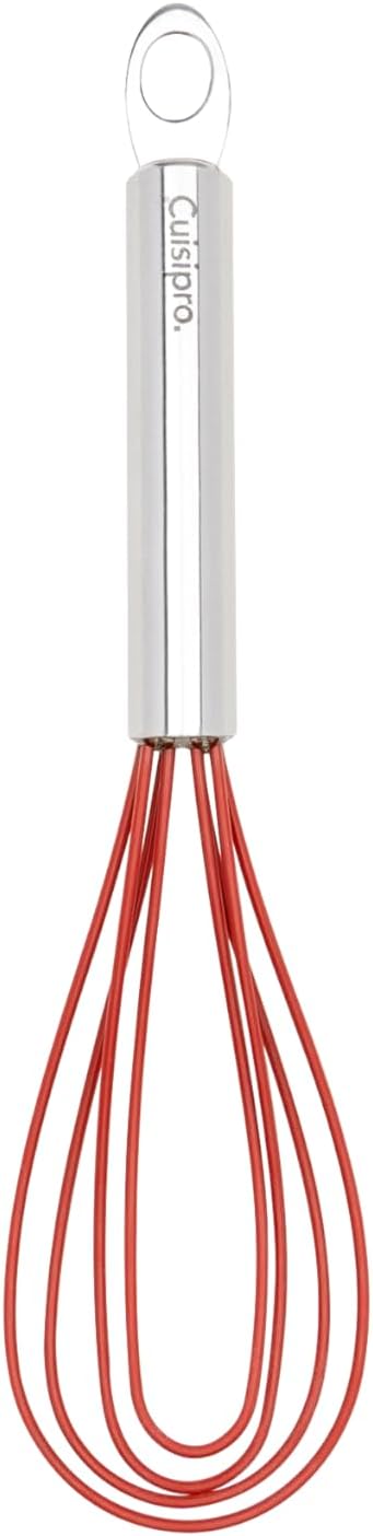Cuisipro 8-Inch Silicone Flat Whisk, Red