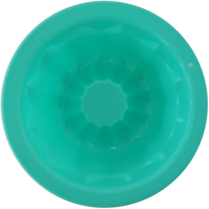 Silicone Small Fluted Cake Pans 4 Inch, Nonstick Baking Mold Pumpkin Shape, Reusable Round Mini Cake Pan Set, Individual Muffin Donut Pan for Cupcake, Jelly, Brownies- 6pcs, Green