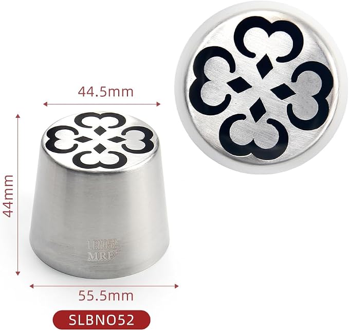 10 Pieces Extra Large Stainless Steel Seamless Russian Piping Tips Set,Flower Icing Nozzles with 1 Cleaning Brush,1 Reusable Pastry Bag for Making Marshmallows,Cupcakes Bouquet,Pastry Baking Tools