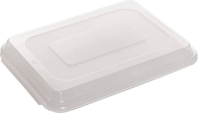 Nordic Ware Naturals Quarter Sheet 9x13 and Lid Baking Set, USA Made Aluminum Commercial Quality Sheet Pans, Encapsulated Galvanized Steel Rim for Warp Prevention, 3pc Bakers Set (Pack of 4)
