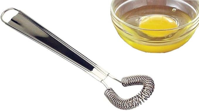 Stainless Steel Mini Spring Egg Beater Silicone Whisk Magic Hand Held Sauce Stirrer Blender Milk Frother Foamer Coffee Mixer (Steel Coil)