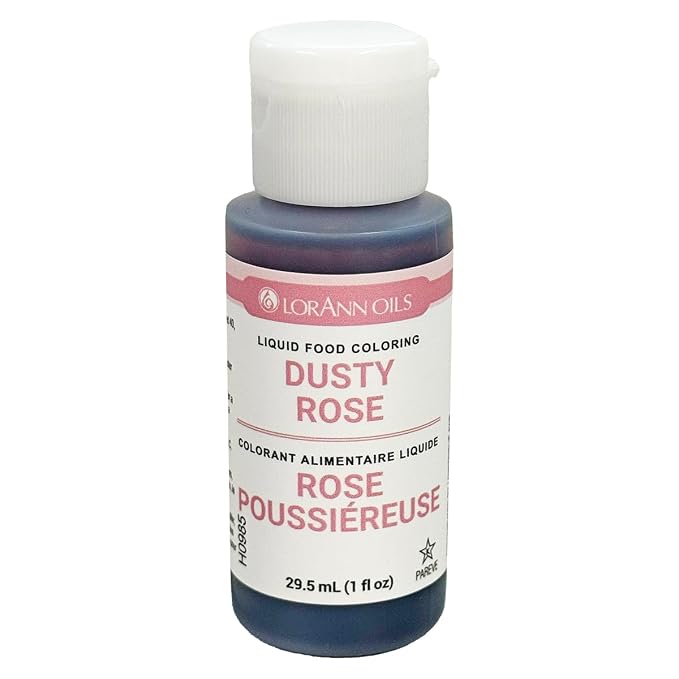 LorAnn Dusty Rose Liquid Food Coloring, 1 ounce squeeze bottle