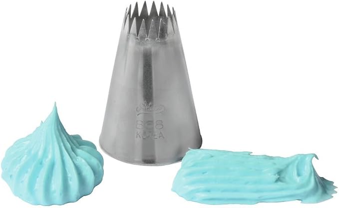Ateco # 868 - French Star Pastry Tip .63'' Opening Diameter- Stainless Steel
