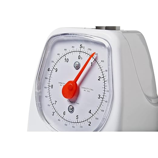 hand2mind Dual-Dial Analog Platform Scale, 5 Kg, Plastic, Kitchen, Weighing, Classroom, Elementary, Teacher Supplies