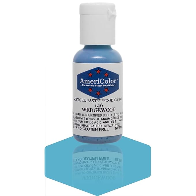 AmeriColor Soft Gel Paste Food Color, Wedgewood, 0.75 Ounce Bottle