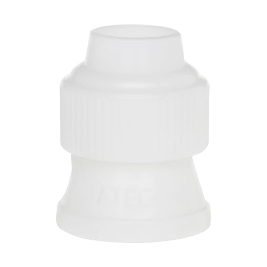 Ateco Standard Plastic Couplers, for Use Cake Decorating Tubes and Bags, Set of 4, 4 Count, White